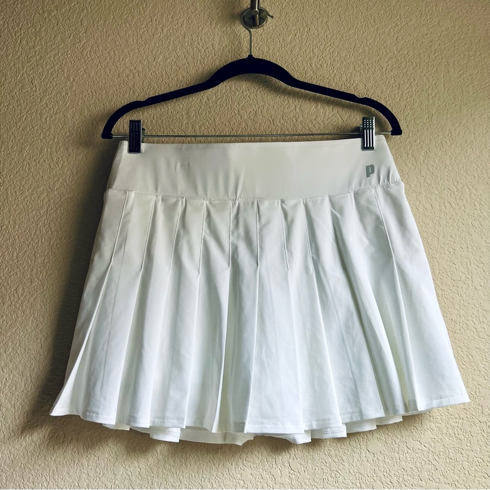 Prince Women's Match Pure White Pleated Tennis Skort, size M - Picture 8 of 13